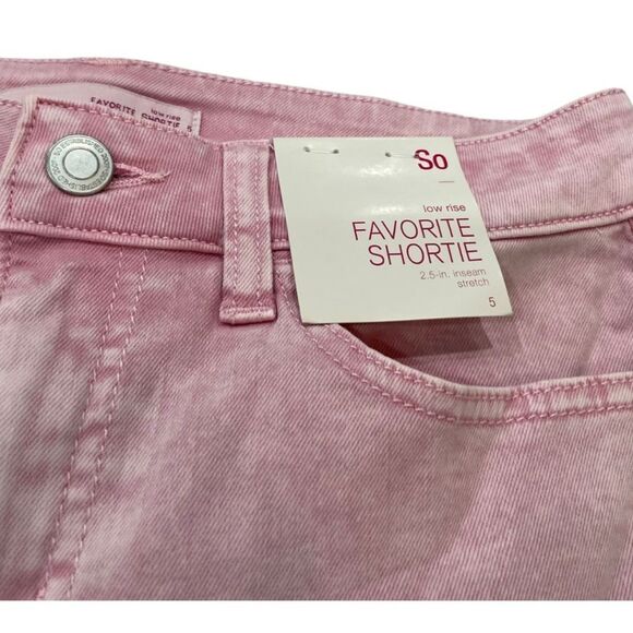 NWT SO Size 5 Pink Low Rise Favorite 2.5 inch inseam Shorties - Picture 4 of 8